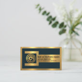 金ゴールドレンチフレーム金ゴールドタイヤ車の整備士 名刺 (スタンド正面)