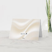 金ゴールドレースのサテンユダヤ結婚人のお祝い カード (裏面)