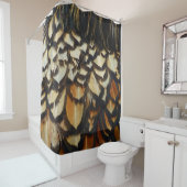 金ゴールドレースウィンドットチキンフェザー シャワーカーテン (インサイチュ)