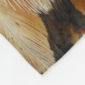 金ゴールドレースウィンドットチキンフェザー フリースブランケット (角)