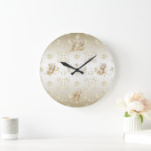 金ゴールドレースウォールクロック ラージ壁時計 (ホーム)