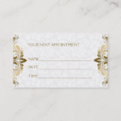 金ゴールドレースオンプラッシュホワイトダマスク 予約カード (裏面)