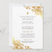 金ゴールドレースカトリックの婚約者結婚団 招待状 (正面)