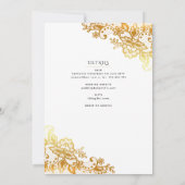 金ゴールドレースカトリックの婚約者結婚団 招待状 (裏面)