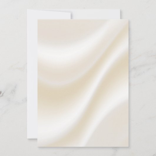 金ゴールドレースクリームサテンパールズ結婚ジュエリー 招待状 (裏面)