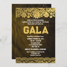 金ゴールドレースチャリティボール企業の募金パーティー 招待状