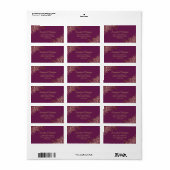 金ゴールドレースフリルオンカシスパープ結婚ルズアドレス ラベル (フルシート)