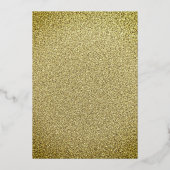 金ゴールドレースブライドドレスブライダルシャワー 箔招待状 (裏面)