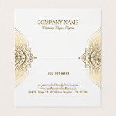 金ゴールドレースペイズリーマンダラビジネスカード 名刺 (内部フラット)