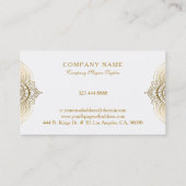 金ゴールドレースペイズリーロイヤリティカード 名刺 (裏面)