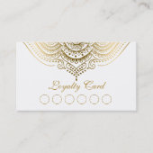 金ゴールドレースペイズリーロイヤリティカード 名刺 (正面)