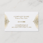 金ゴールドレースペイズリー曼荼羅 名刺 (裏面)