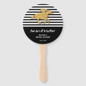 金ゴールドレースホースダービーブライダルシャワー ハンドファン (裏面)