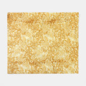 金ゴールドレース布詳細、布。 フリースブランケット (正面(横))