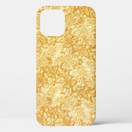 金ゴールドレース布詳細、布。 Case-Mate iPhoneケース (裏面)