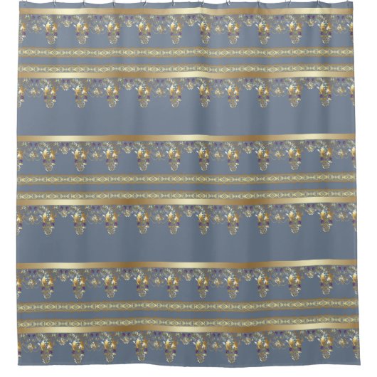 金ゴールドレース シャワーカーテン (正面)