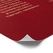 金ゴールドレース(赤10表結婚の座席表) ポスター (角)