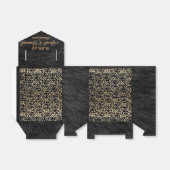 金ゴールドレース&黒のファープリントテントフェイスボックス フェイバーボックス (折り畳みなし)