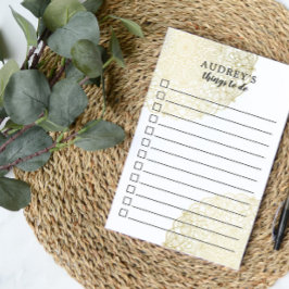 金ゴールドレース – Checkbox To Do List – 名前 ポストイット