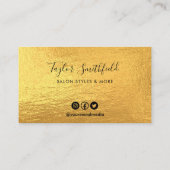 金ゴールドロイヤリティカード 名刺 (裏面)