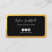 金ゴールドロイヤリティカード 名刺 (裏面)