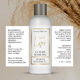 金ゴールドロエレガントゴ4 OZコスメティックボトルラベル 長方形シール