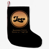 金ゴールドロカスタムゴBusinessブランド スモールクリスマスストッキング (正面)