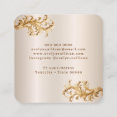 金ゴールドロココオーナメント名刺 スクエア名刺 (裏面)