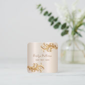 金ゴールドロココオーナメント名刺 スクエア名刺 (スタンド正面)