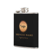 金ゴールドロゴおよびカスタム文字ビジネス会社ブランド フラスク (左)