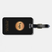 金ゴールドロゴおよびカスタム文字ビジネス会社ブランド ラゲッジタグ (裏面横)