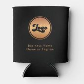 金ゴールドロゴおよびカスタム文字ビジネス会社ブランド 缶クーラー (正面)