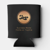 金ゴールドロゴおよびカスタム文字ビジネス会社ブランド 缶クーラー (裏面)