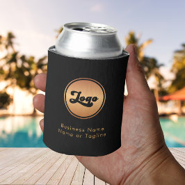 金ゴールドロゴおよびカスタム文字ビジネス会社ブランド 缶クーラー