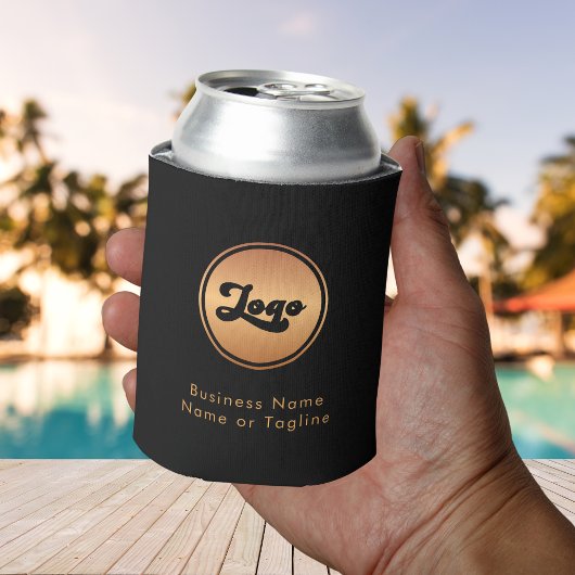 金ゴールドロゴおよびカスタム文字ビジネス会社ブランド 缶クーラー