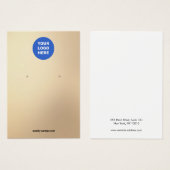 金ゴールドロゴのイヤリング表示カードの追加 (正面&裏面)