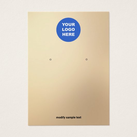 金ゴールドロゴのイヤリング表示カードの追加 (正面)