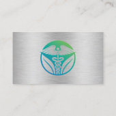 金ゴールドロゴの医療名刺 名刺 (裏面)