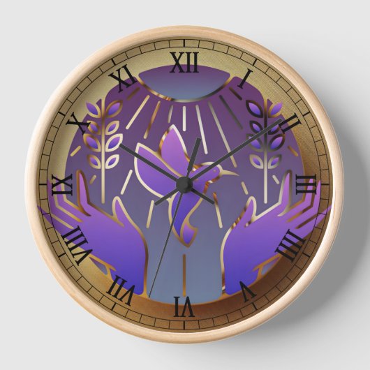 金ゴールドロゴの壁時計 壁時計 (正面)