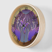 金ゴールドロゴの壁時計 壁時計 (傾斜)