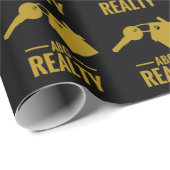 金ゴールドロゴの折り返し紙 ラッピングペーパー (ロールコーナー)