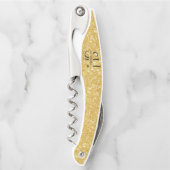 金ゴールドロゴコルクねじ ソムリエナイフ (正面)