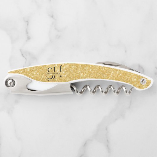 金ゴールドロゴコルクねじ ソムリエナイフ (正面)