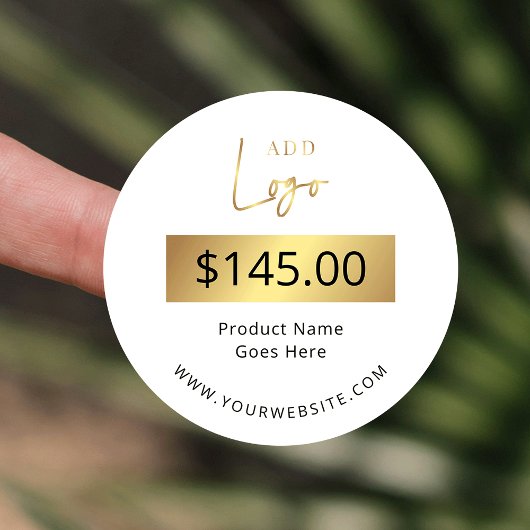 金ゴールドロゴビジネス製品価格ラベルシール ラウンドシール