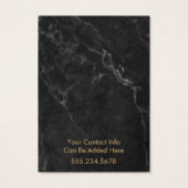 金ゴールドロゴブラックマーブルイヤリングホルダー表示カード (裏面)