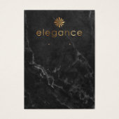 金ゴールドロゴブラックマーブルイヤリングホルダー表示カード (正面)