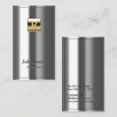 金ゴールドロゴメタリックコンサルタントの名刺 名刺 (正面/裏面)