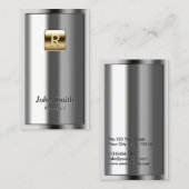 金ゴールドロゴメタリック牧師の名刺 名刺 (正面/裏面)