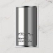 金ゴールドロゴメタリック牧師の名刺 名刺 (裏面)