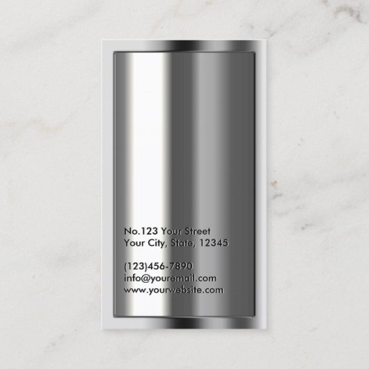 金ゴールドロゴメタリック牧師の名刺 名刺 (裏面)